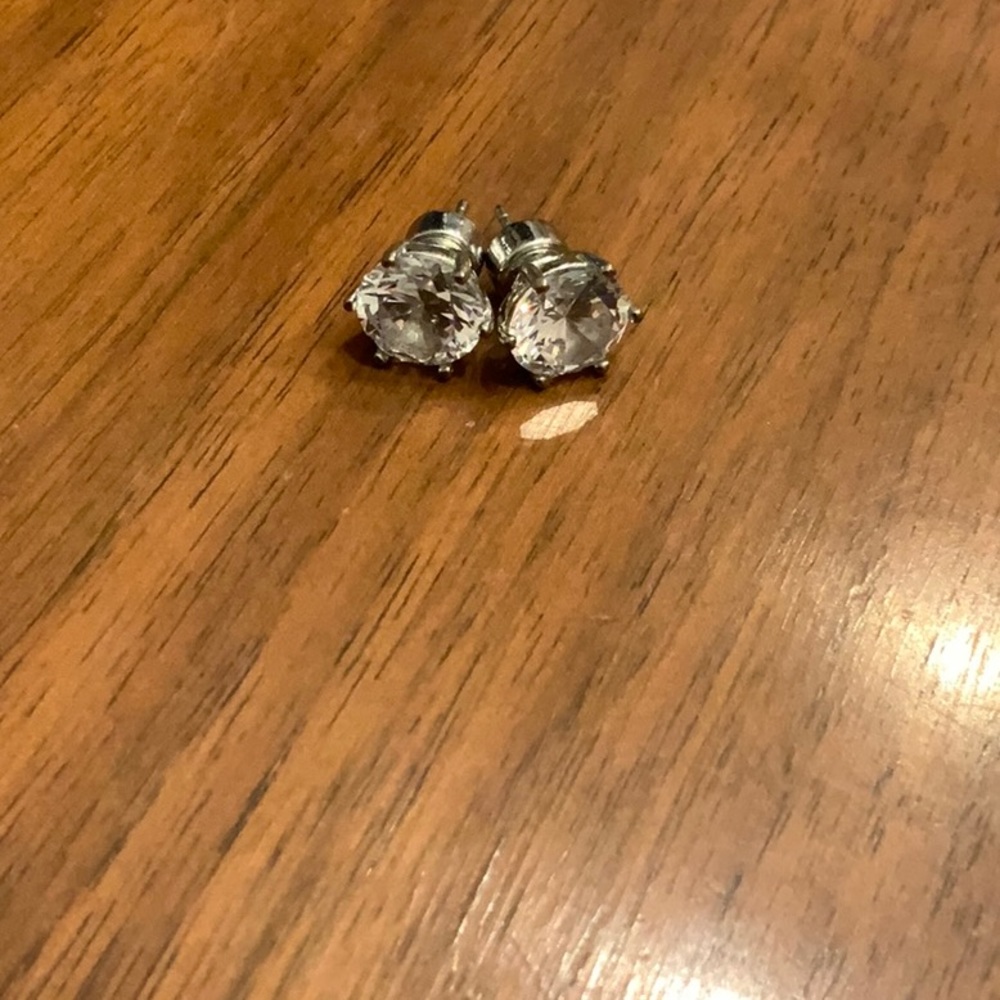 Silver Fossil Stud Earrings